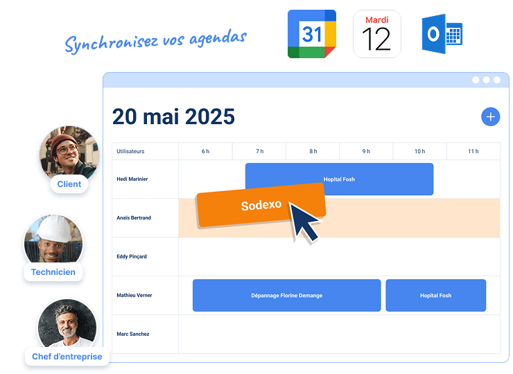 Visuel officiel InterFast présentant la planification des interventions